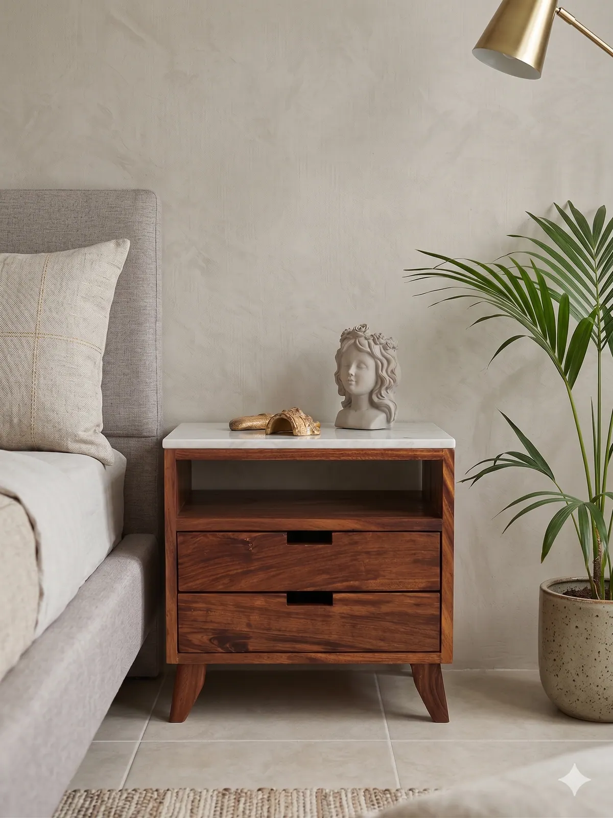 Dakota Nightstand with Marble – photo 1